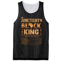 Juneteenth Black King Nutrition Facts Melanin Matching Dad Mesh Reversible Basketball Jersey Tank