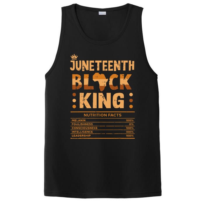 Juneteenth Black King Nutrition Facts Melanin Matching Dad PosiCharge Competitor Tank