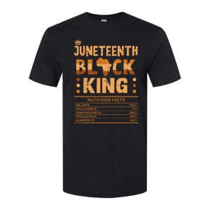 Juneteenth Black King Nutrition Facts Melanin Matching Dad Softstyle CVC T-Shirt