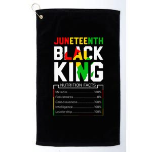 Juneteenth Black King Nutritional Facts Melanin Father Platinum Collection Golf Towel