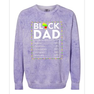 Juneteenth Black King Nutritional Facts Melanin Men Fathers Day Gifts Colorblast Crewneck Sweatshirt