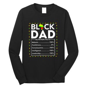 Juneteenth Black King Nutritional Facts Melanin Men Fathers Day Gifts Long Sleeve Shirt