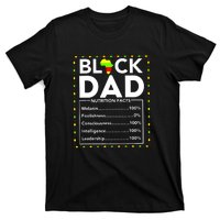 Juneteenth Black King Nutritional Facts Melanin Men Fathers Day Gifts T-Shirt