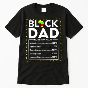 Juneteenth Black King Nutritional Facts Melanin Men Fathers Day Gifts Tall T-Shirt