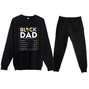 Juneteenth Black King Nutritional Facts Melanin Men Fathers Day Gifts Premium Crewneck Sweatsuit Set