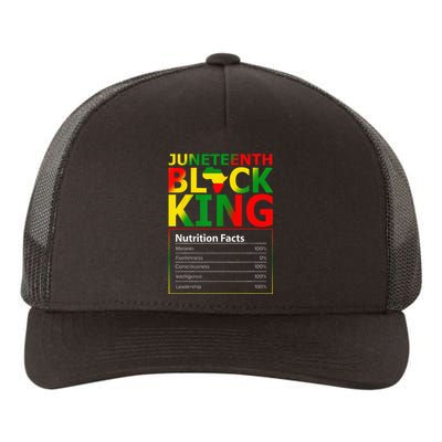 Juneteenth Black King Nutritional Facts Melanin Father Yupoong Adult 5-Panel Trucker Hat