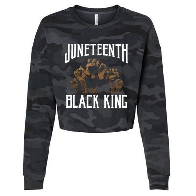 Juneteenth Black King African American Father Black Dad Gift Cropped Pullover Crew