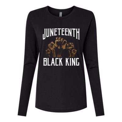 Juneteenth Black King African American Father Black Dad Gift Womens Cotton Relaxed Long Sleeve T-Shirt