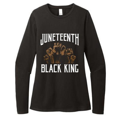 Juneteenth Black King African American Father Black Dad Gift Womens CVC Long Sleeve Shirt