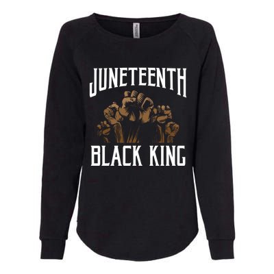 Juneteenth Black King African American Father Black Dad Gift Womens California Wash Sweatshirt