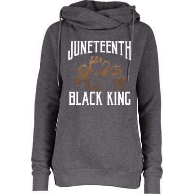 Juneteenth Black King African American Father Black Dad Gift Womens Funnel Neck Pullover Hood