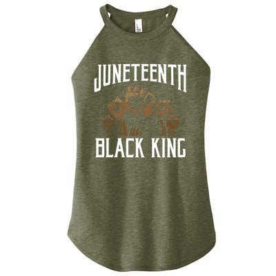 Juneteenth Black King African American Father Black Dad Gift Women's Perfect Tri Rocker Tank