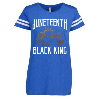 Juneteenth Black King African American Father Black Dad Gift Enza Ladies Jersey Football T-Shirt