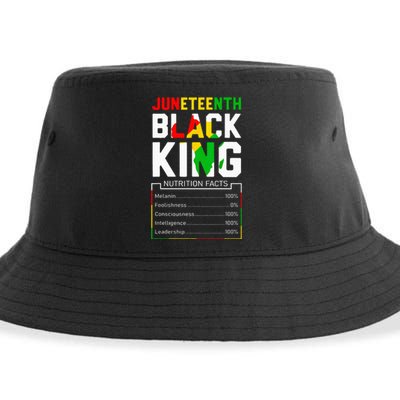 Juneteenth Black King Nutritional Facts Melanin Father Sustainable Bucket Hat