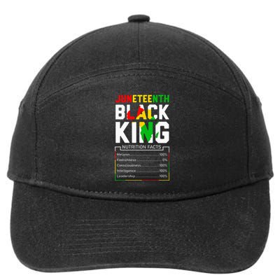 Juneteenth Black King Nutritional Facts Melanin Father 7-Panel Snapback Hat