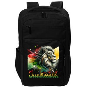 Junenth Black King Black Freedom Lion Face Gift Impact Tech Backpack