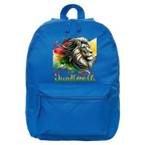 Junenth Black King Black Freedom Lion Face Gift 16 in Basic Backpack