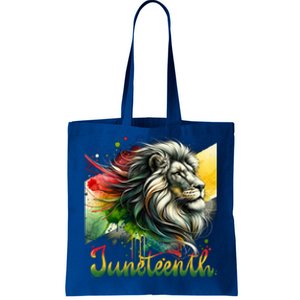 Junenth Black King Black Freedom Lion Face Gift Tote Bag