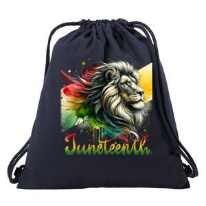 Junenth Black King Black Freedom Lion Face Gift Drawstring Bag