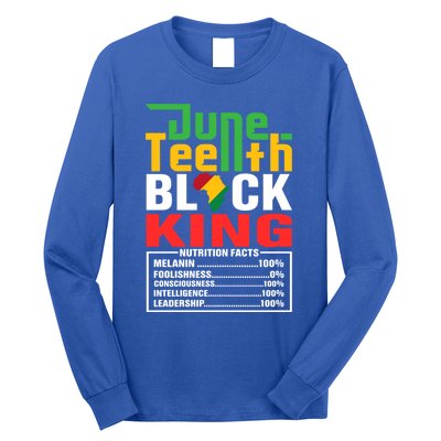 Junenth Black King Funny Gift Long Sleeve Shirt