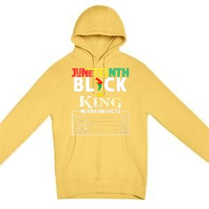 Junenth Black King Nutrition Facts Melanin African Cool Gift Premium Pullover Hoodie