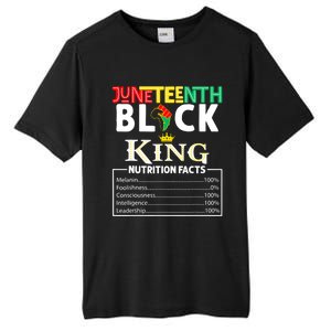 Junenth Black King Nutrition Facts Melanin African Cool Gift Tall Fusion ChromaSoft Performance T-Shirt