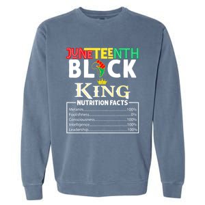 Junenth Black King Nutrition Facts Melanin African Cool Gift Garment-Dyed Sweatshirt