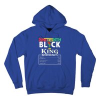 Junenth Black King Nutrition Facts Melanin African Cool Gift Hoodie