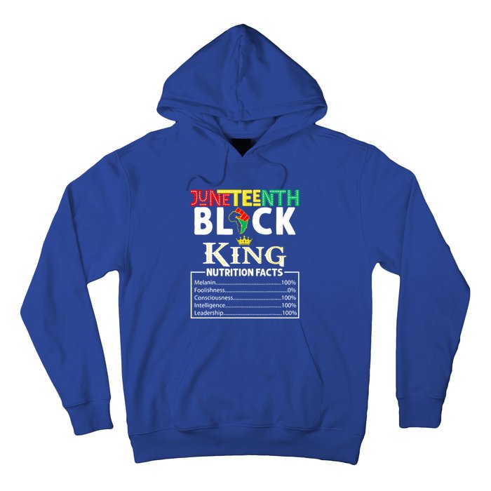 Junenth Black King Nutrition Facts Melanin African Cool Gift Hoodie