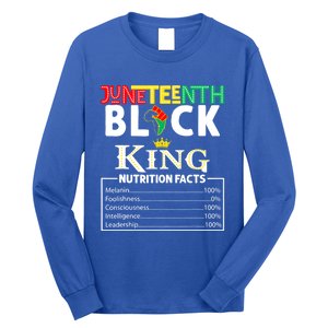 Junenth Black King Nutrition Facts Melanin African Cool Gift Long Sleeve Shirt