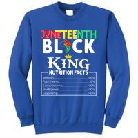 Junenth Black King Nutrition Facts Melanin African Cool Gift Sweatshirt