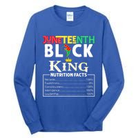 Junenth Black King Nutrition Facts Melanin African Cool Gift Tall Long Sleeve T-Shirt