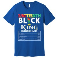 Junenth Black King Nutrition Facts Melanin African Cool Gift Premium T-Shirt