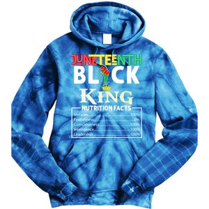 Junenth Black King Nutrition Facts Melanin African Cool Gift Tie Dye Hoodie