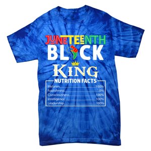 Junenth Black King Nutrition Facts Melanin African Cool Gift Tie-Dye T-Shirt