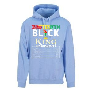 Junenth Black King Nutrition Facts Melanin African Cool Gift Unisex Surf Hoodie