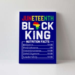 Junenth Black King Nutrition Fact 1865 African American Cute Gift Canvas