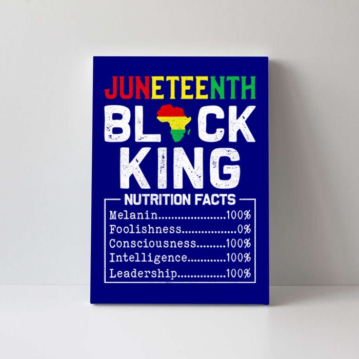 Junenth Black King Nutrition Fact 1865 African American Cute Gift Canvas