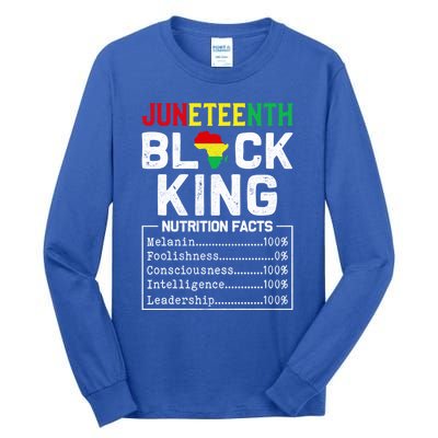 Junenth Black King Nutrition Fact 1865 African American Cute Gift Tall Long Sleeve T-Shirt