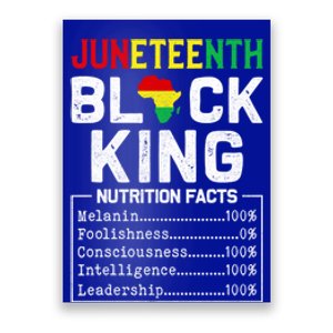 Junenth Black King Nutrition Fact 1865 African American Cute Gift Poster