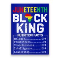 Junenth Black King Nutrition Fact 1865 African American Cute Gift Poster