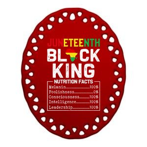 Junenth Black King Nutrition Fact 1865 African American Cute Gift Ceramic Oval Ornament