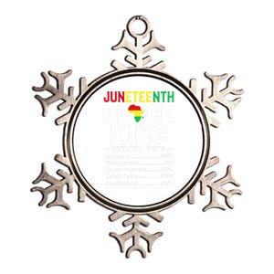 Junenth Black King Nutrition Fact 1865 African American Cute Gift Metallic Star Ornament