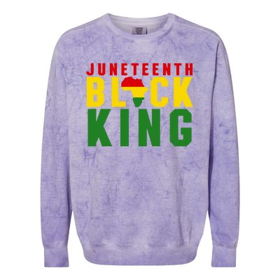 Junenth Black King Nutritional Facts Junenth Gift Colorblast Crewneck Sweatshirt