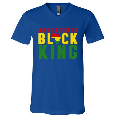 Junenth Black King Nutritional Facts Junenth Gift V-Neck T-Shirt