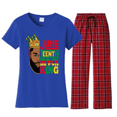 Juneteenth Black King Freedom Fist Celebrating 1865 Cool Gift Women's Flannel Pajama Set