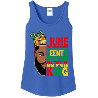 Juneteenth Black King Freedom Fist Celebrating 1865 Cool Gift Ladies Essential Tank