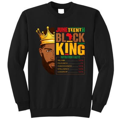 Juneteenth Black King Nutritional Facts Pride African Sweatshirt