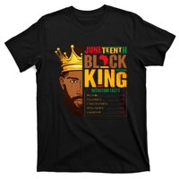 Juneteenth Black King Nutritional Facts Pride African T-Shirt