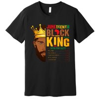 Juneteenth Black King Nutritional Facts Pride African Premium T-Shirt